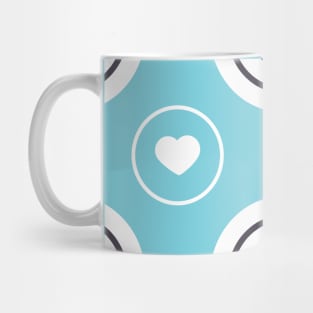 Circles__and_WhiteHeartsPattern Mug